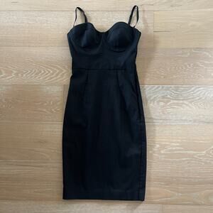 Marciano Black Structured Corset Dress sz 4